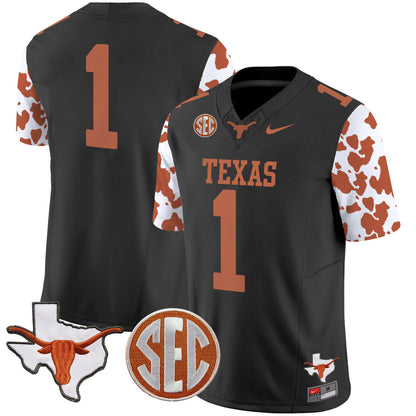 Texas Longhorns Cow Spots Vapor Limited Jersey - All Stitched