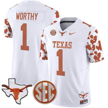 Texas Longhorns Cow Spots Vapor Limited Jersey - All Stitched