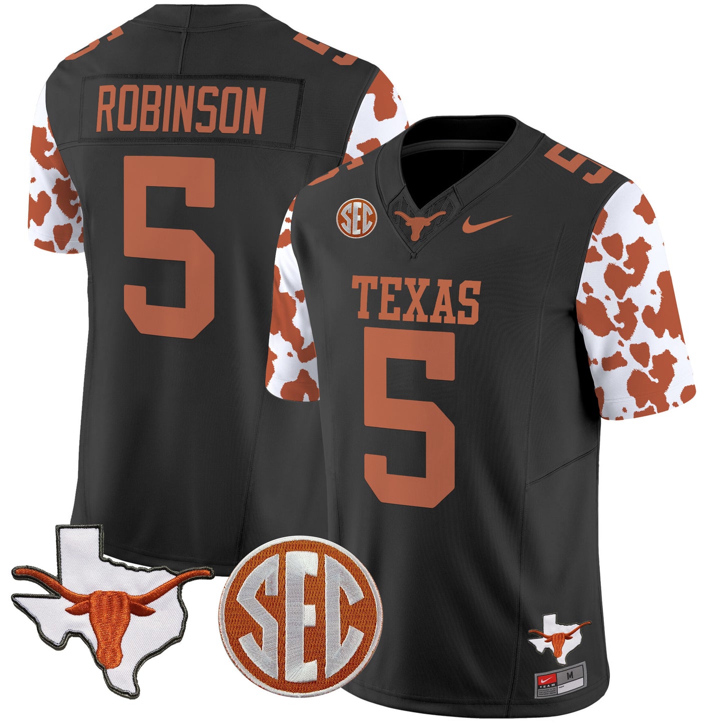 Texas Longhorns Cow Spots Vapor Limited Jersey - All Stitched