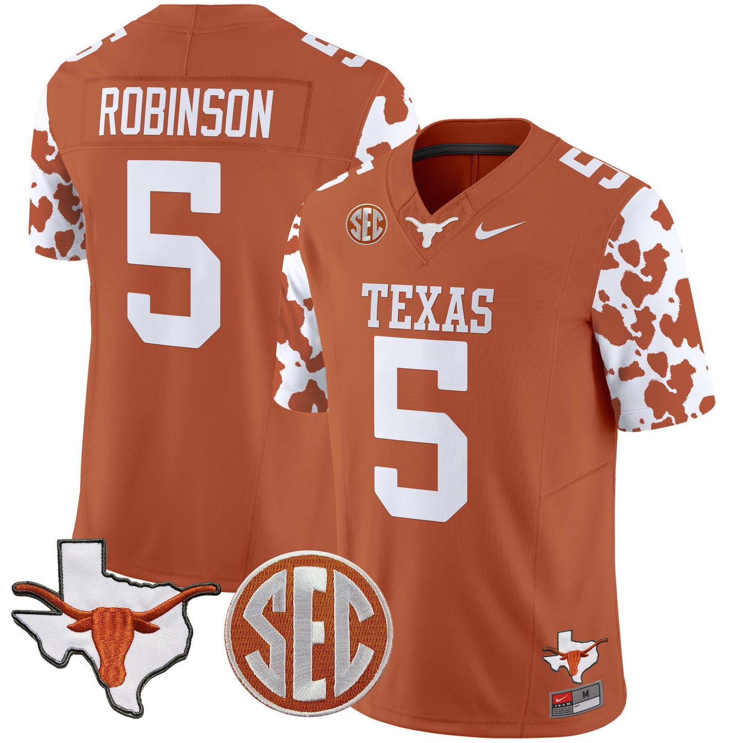 Texas Longhorns Cow Spots Vapor Limited Jersey - All Stitched