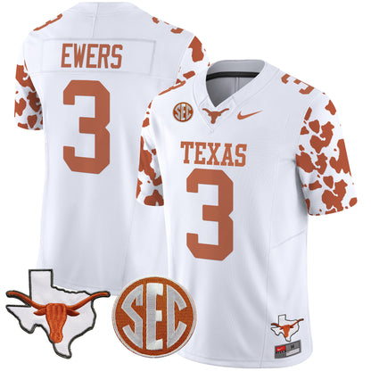 Texas Longhorns Cow Spots Vapor Limited Jersey - All Stitched