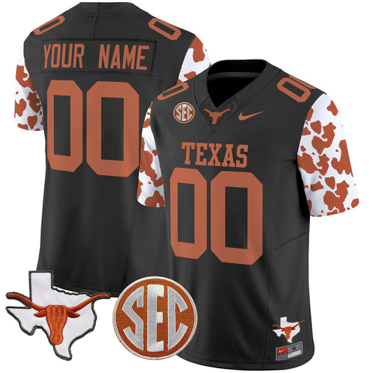 Texas Longhorns Cow Spots Vapor Limited Custom Jersey - All Stitched