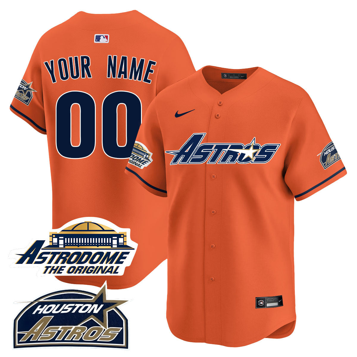 Custom Astros Throwback Jersey N1 - All Stitched - 25 Years Of History