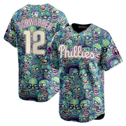 Phillies Halloween Zombie Horror Vapor Premier Limited Jersey - Printed