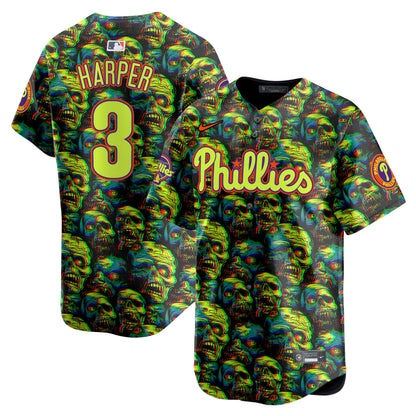 Phillies Halloween Zombie Horror Vapor Premier Limited Jersey V1 - Printed