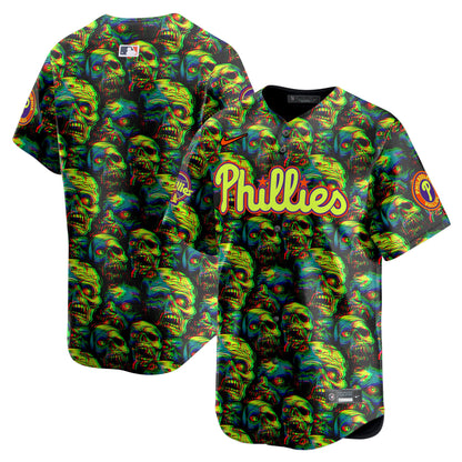 Phillies Halloween Zombie Horror Vapor Premier Limited Jersey V1 - Printed