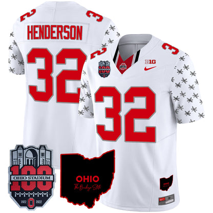 Ohio State Buckeyes 100th Anniversary Patch Vapor Limited Jersey - All Stitched