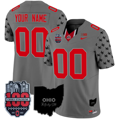 Ohio State Buckeyes 100th Anniversary Patch Vapor Limited Custom Jersey - All Stitched