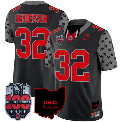 Ohio State Buckeyes 100th Anniversary Patch Vapor Limited Jersey - All Stitched