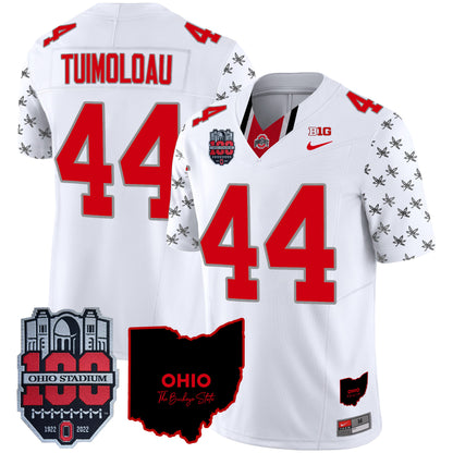 Ohio State Buckeyes 100th Anniversary Patch Vapor Limited Jersey - All Stitched