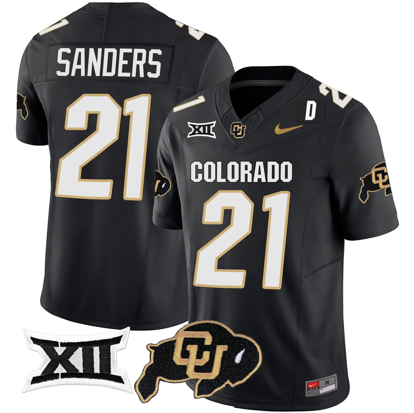 Colorado Buffaloes Vapor Limited Jersey V2 - Big 12 XII Patch - All Stitched