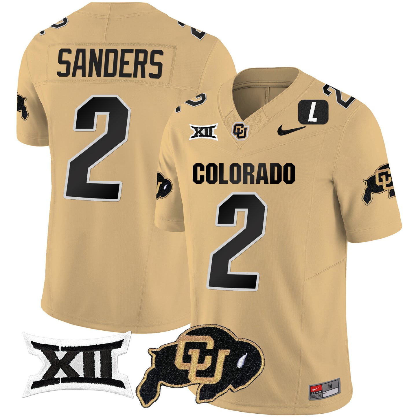 Colorado Buffaloes Vapor Limited Jersey V2 - Big 12 XII Patch - All Stitched