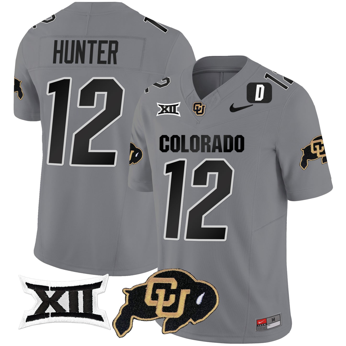 Colorado Buffaloes Vapor Limited Jersey V2 - Big 12 XII Patch - All Stitched