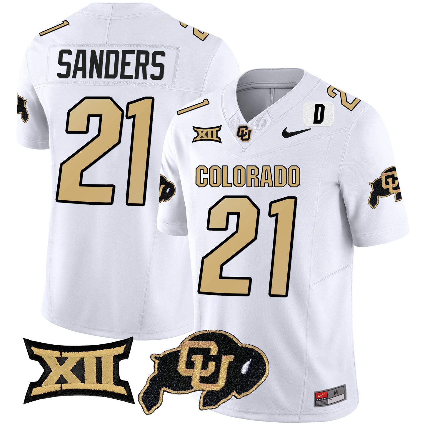 Colorado Buffaloes Vapor Limited Jersey V2 - Big 12 XII Patch - All Stitched