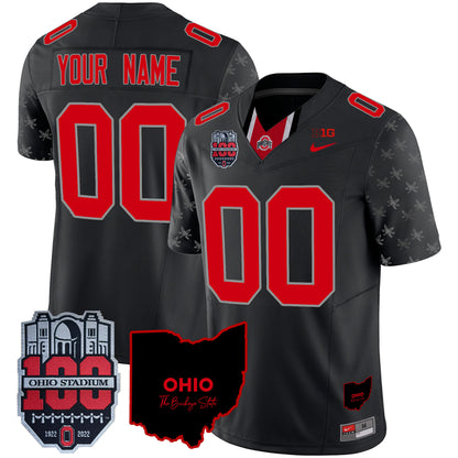 Ohio State Buckeyes 100th Anniversary Patch Vapor Limited Custom Jersey - All Stitched