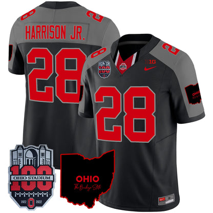 Ohio State Buckeyes 100th Anniversary Patch Vapor Limited Jersey - All Stitched