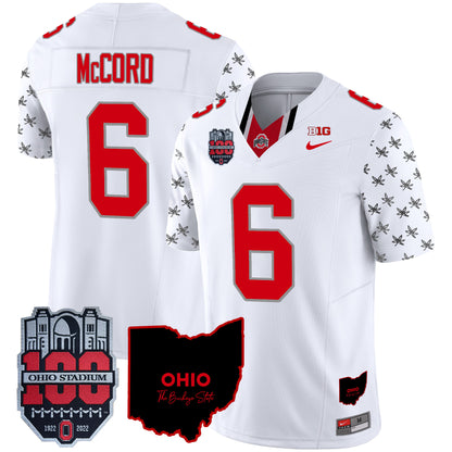 Ohio State Buckeyes 100th Anniversary Patch Vapor Limited Jersey - All Stitched