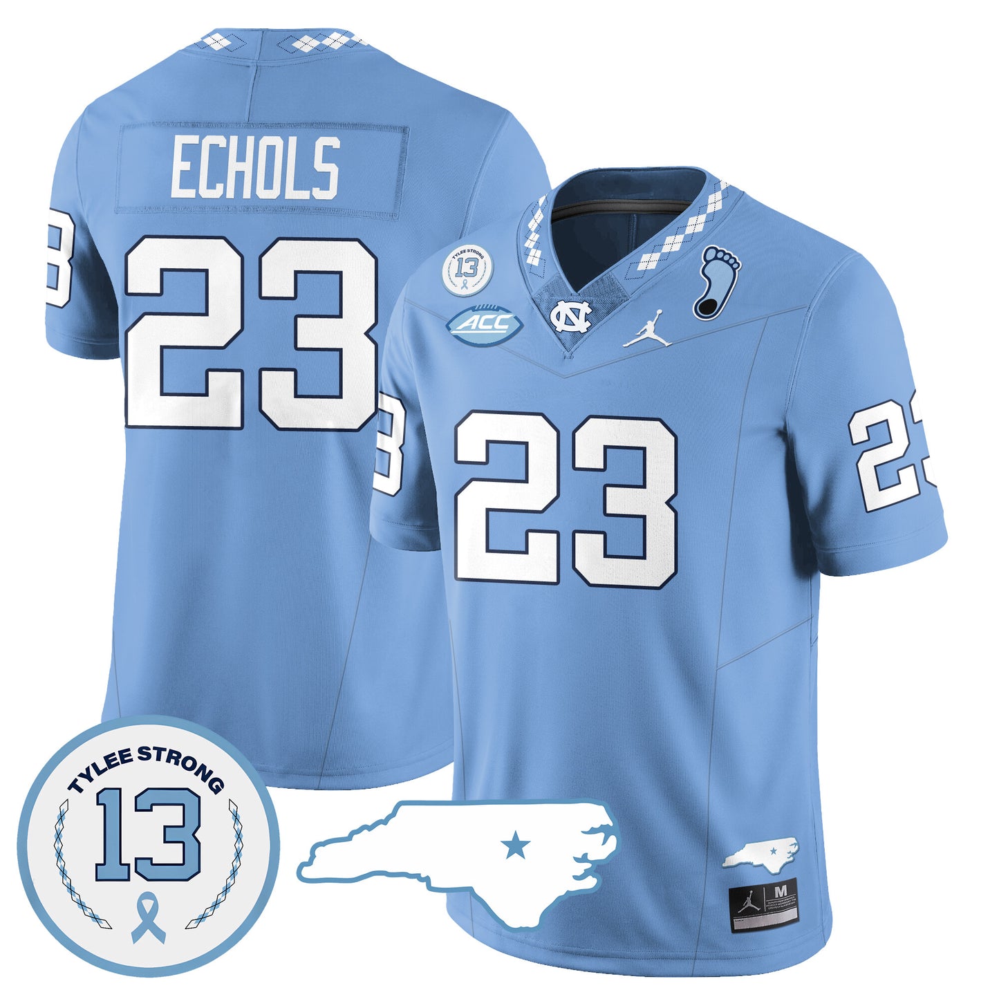 North Carolina Tar Heels Football 2024 Vapor Jersey - All Stitched