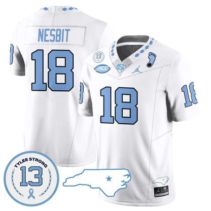 North Carolina Tar Heels Football 2024 Vapor Jersey - All Stitched