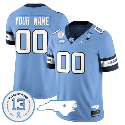 Custom North Carolina Tar Heels Football 2024 Vapor Jersey - All Stitched