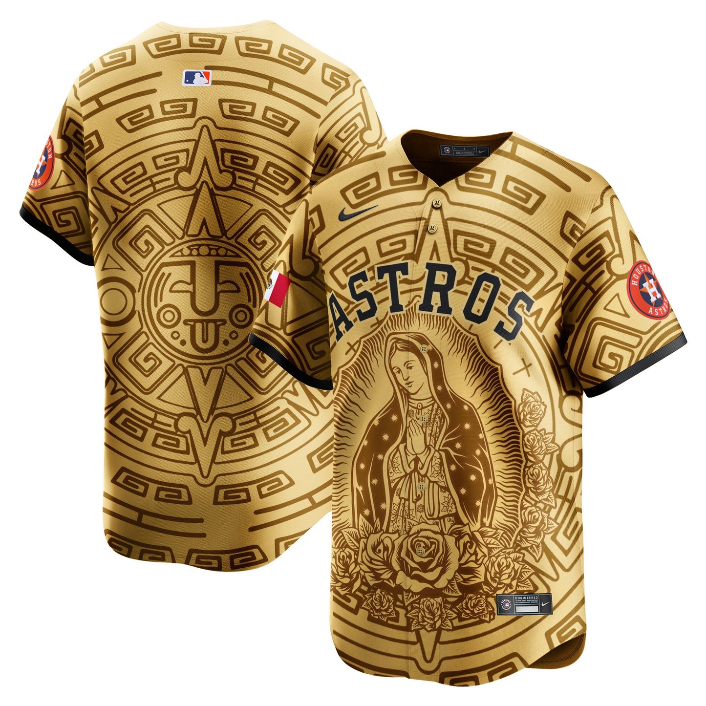 Astros Mexico Guadalupe Vapor Premier Limited Jersey - Printed