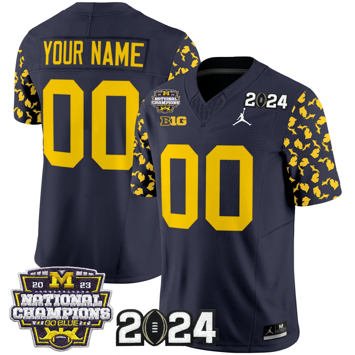 Michigan Wolverines 2024 Michigan State Style Vapor Limited Custom Jersey - All Stitched