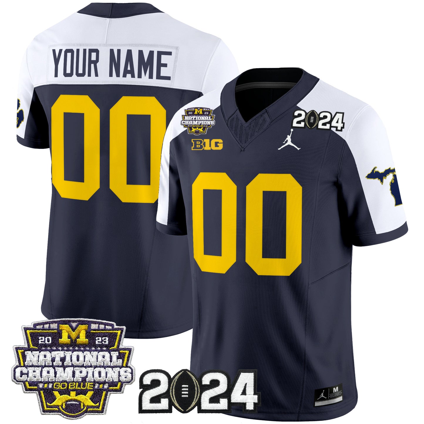 Michigan Wolverines 2024 Michigan State Style Vapor Limited Custom Jersey - All Stitched