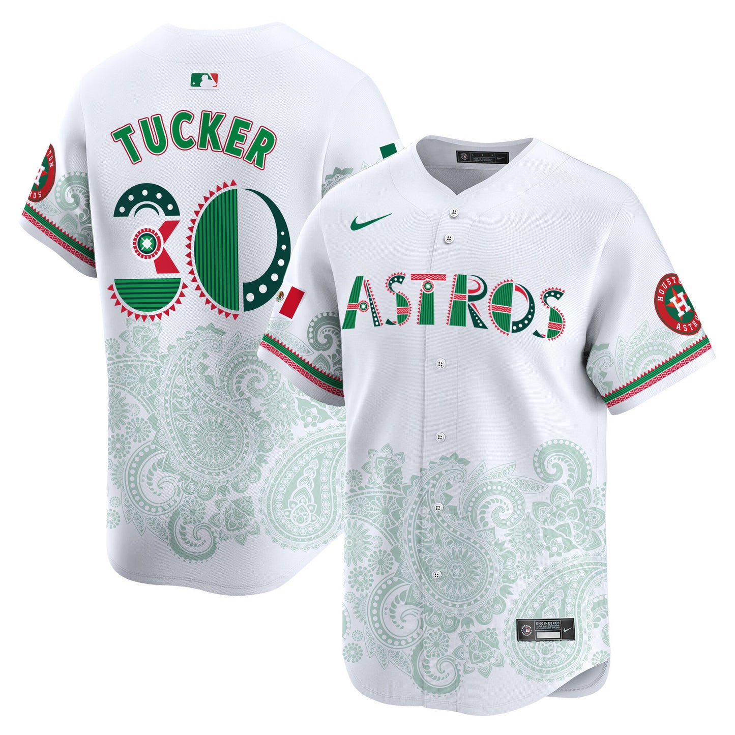 Astros Paisley Mexico Vapor Premier Limited Jersey V2- Printed