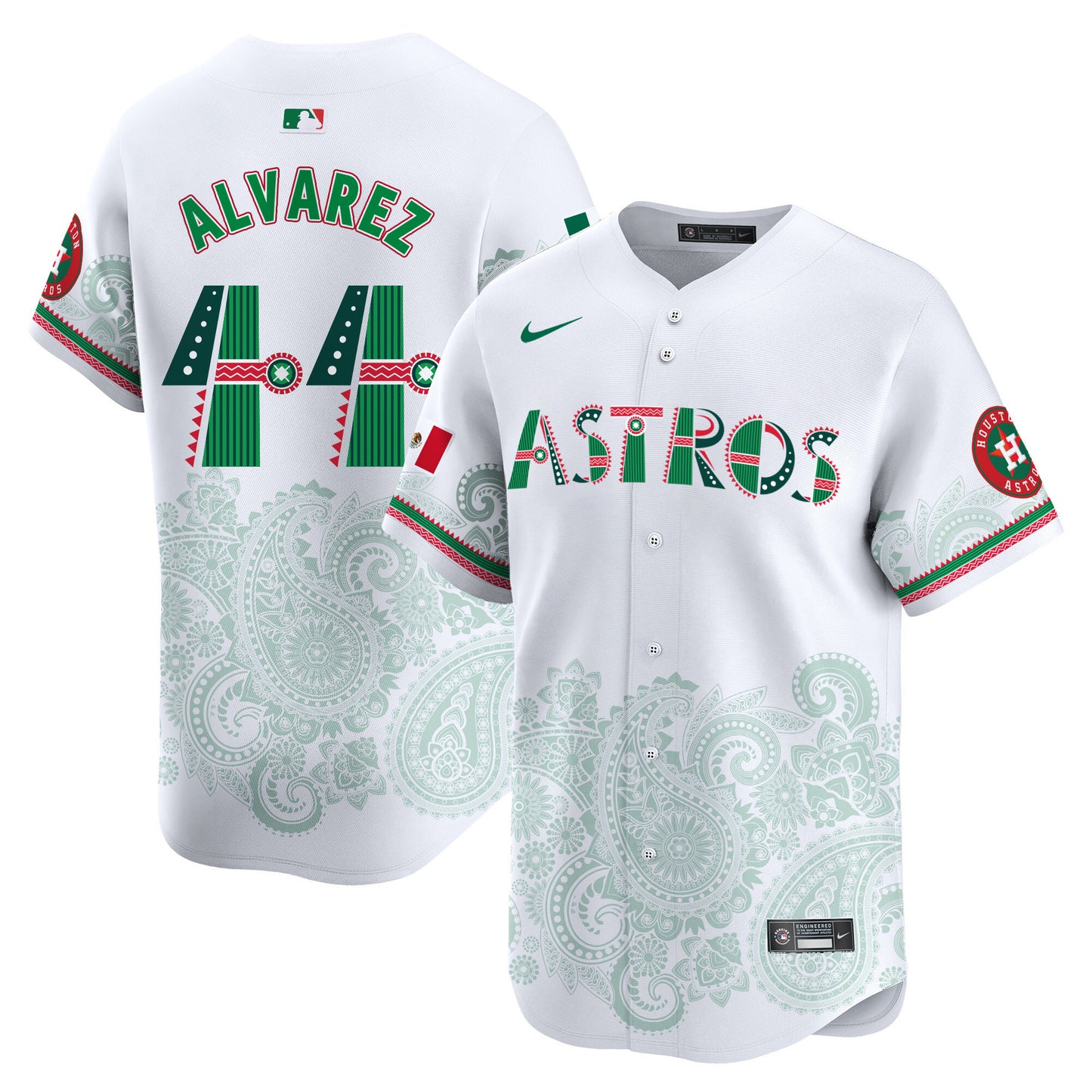 Astros Paisley Mexico Vapor Premier Limited Jersey V2- Printed