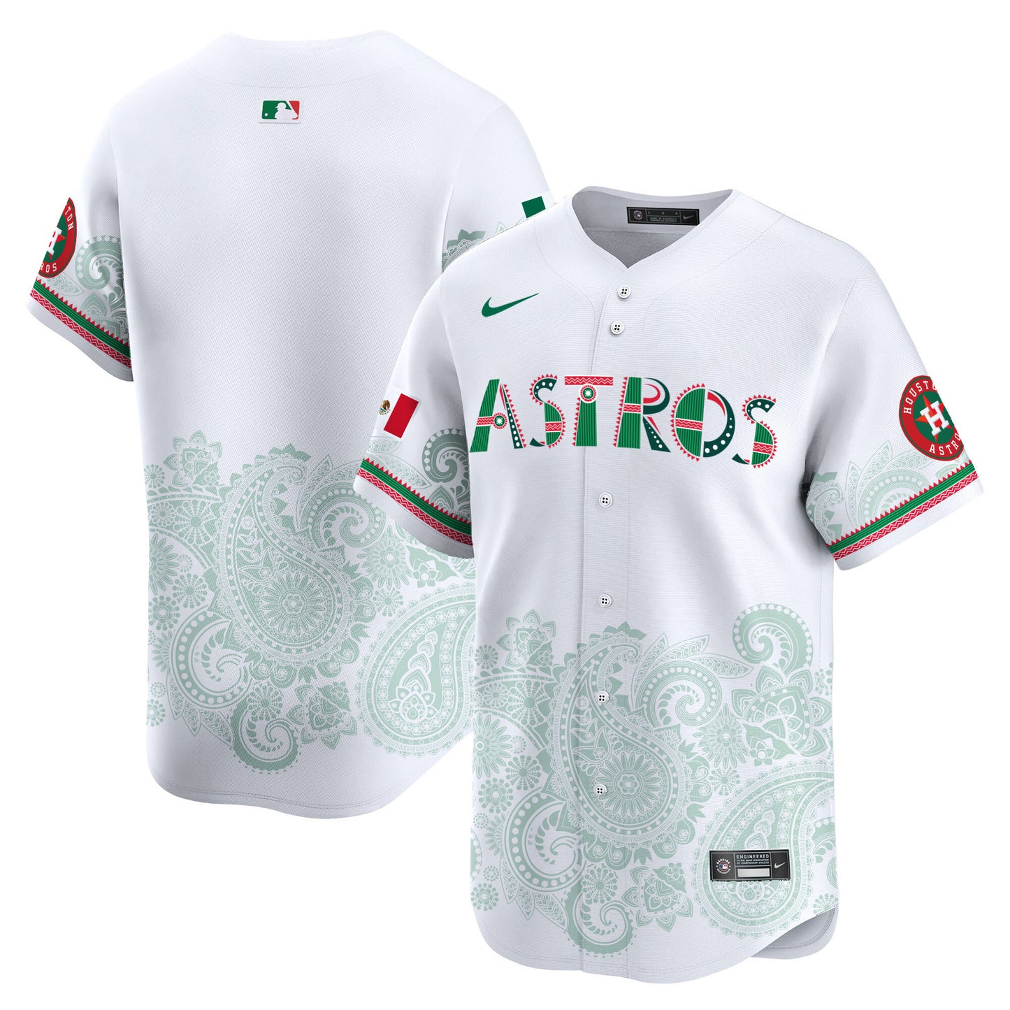 Astros Paisley Mexico Vapor Premier Limited Jersey V2- Printed