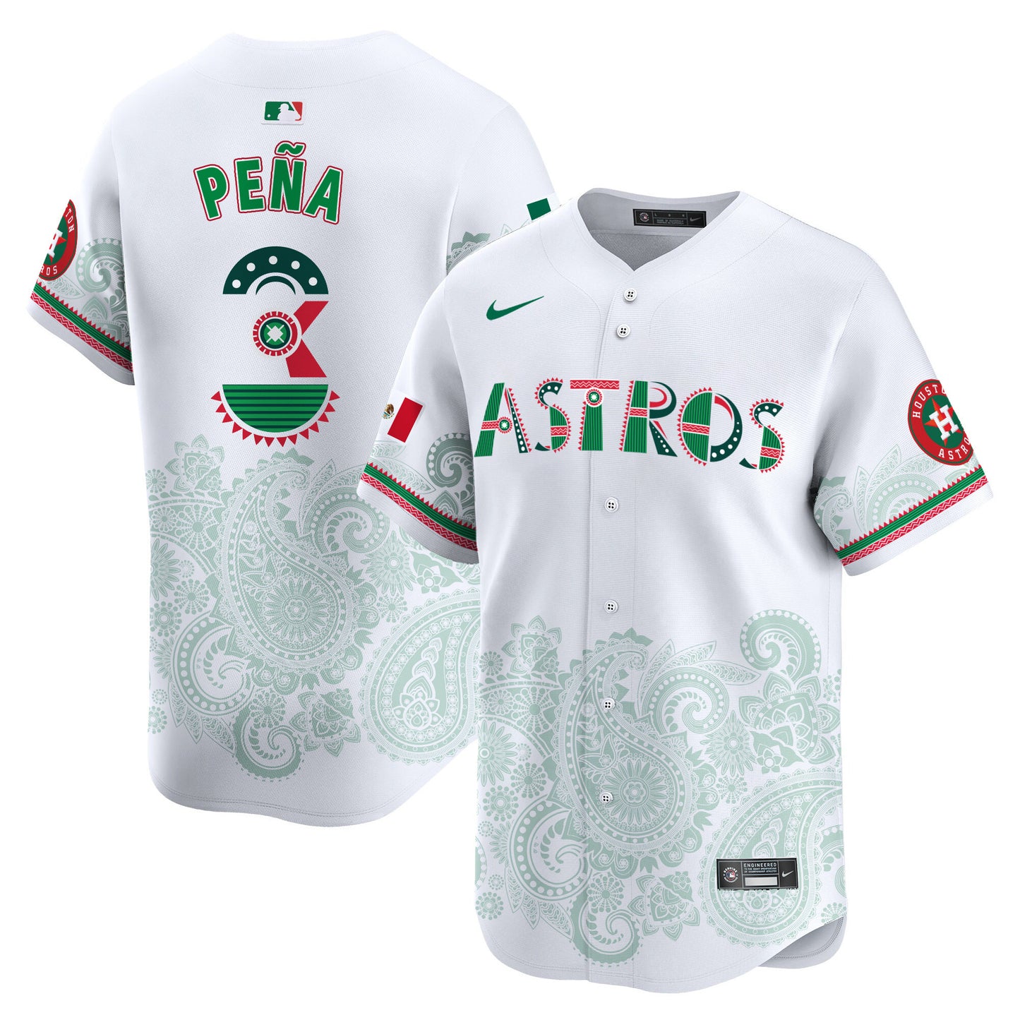 Astros Paisley Mexico Vapor Premier Limited Jersey V2- Printed