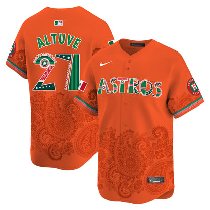 Astros Paisley Mexico Vapor Premier Limited Jersey V2- Printed