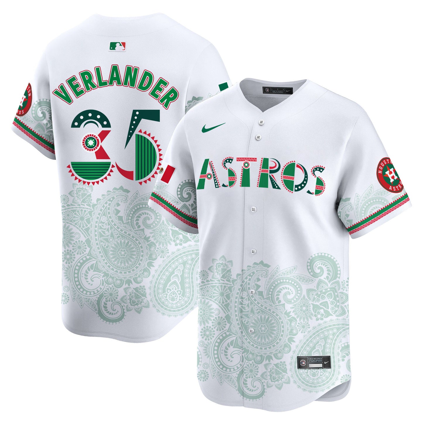 Astros Paisley Mexico Vapor Premier Limited Jersey V2- Printed