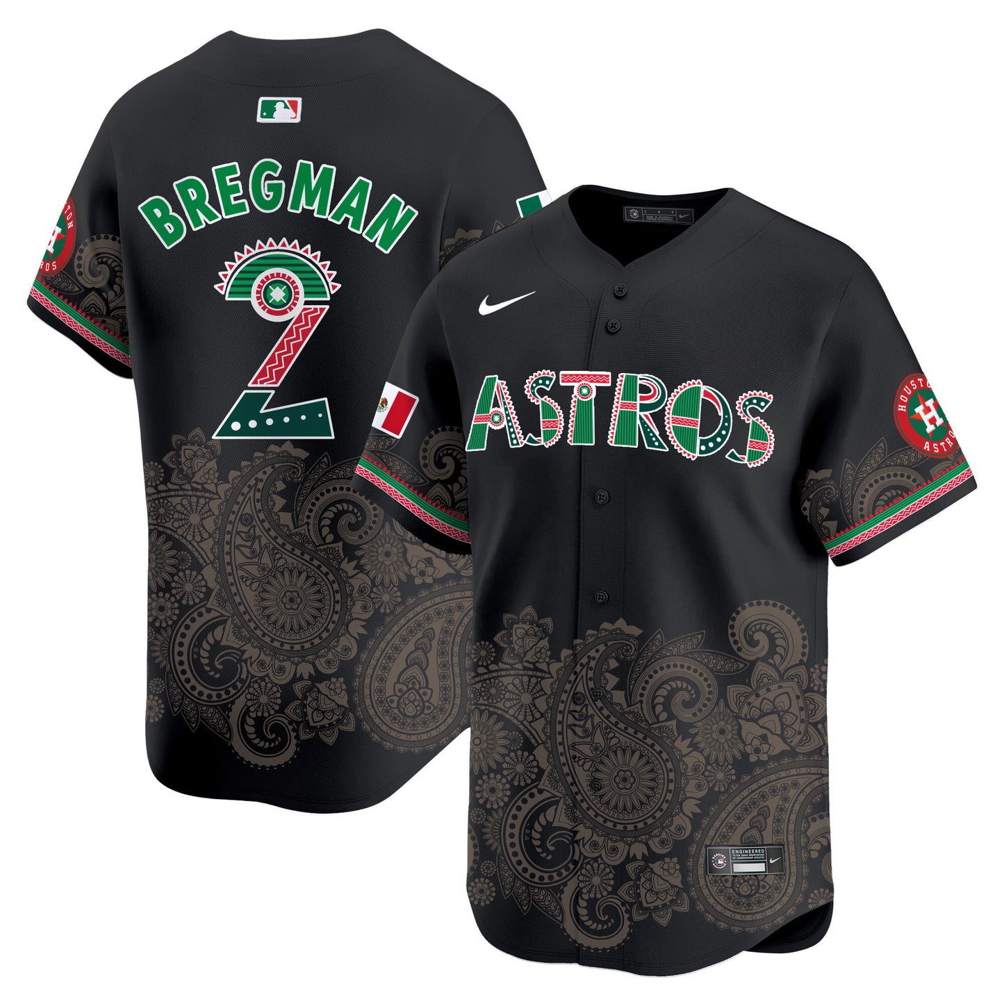 Astros Paisley Mexico Vapor Premier Limited Jersey V2- Printed