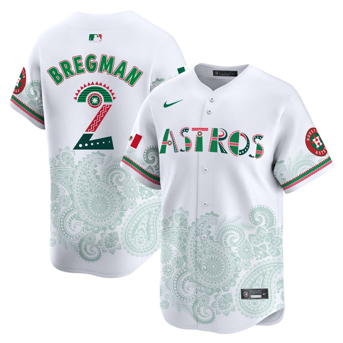 Astros Paisley Mexico Vapor Premier Limited Jersey V2- Printed