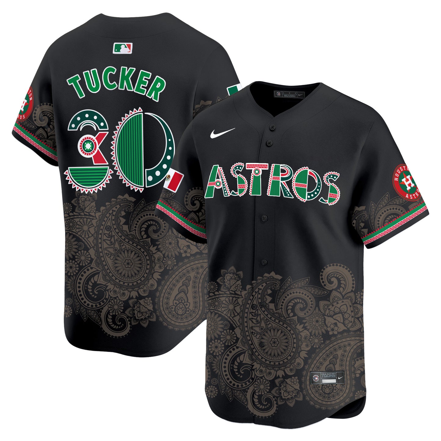 Astros Paisley Mexico Vapor Premier Limited Jersey V2- Printed