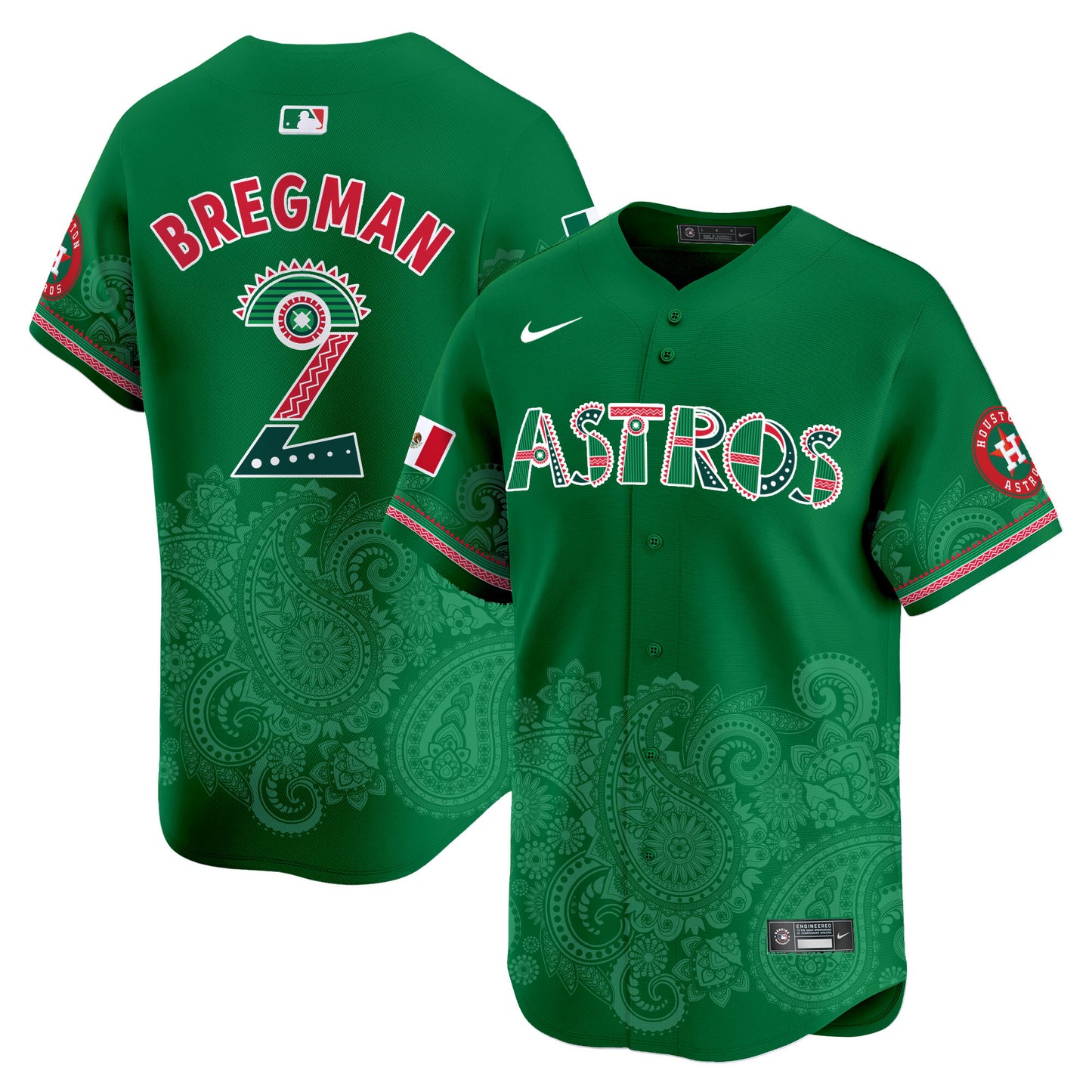 Astros Paisley Mexico Vapor Premier Limited Jersey V2- Printed