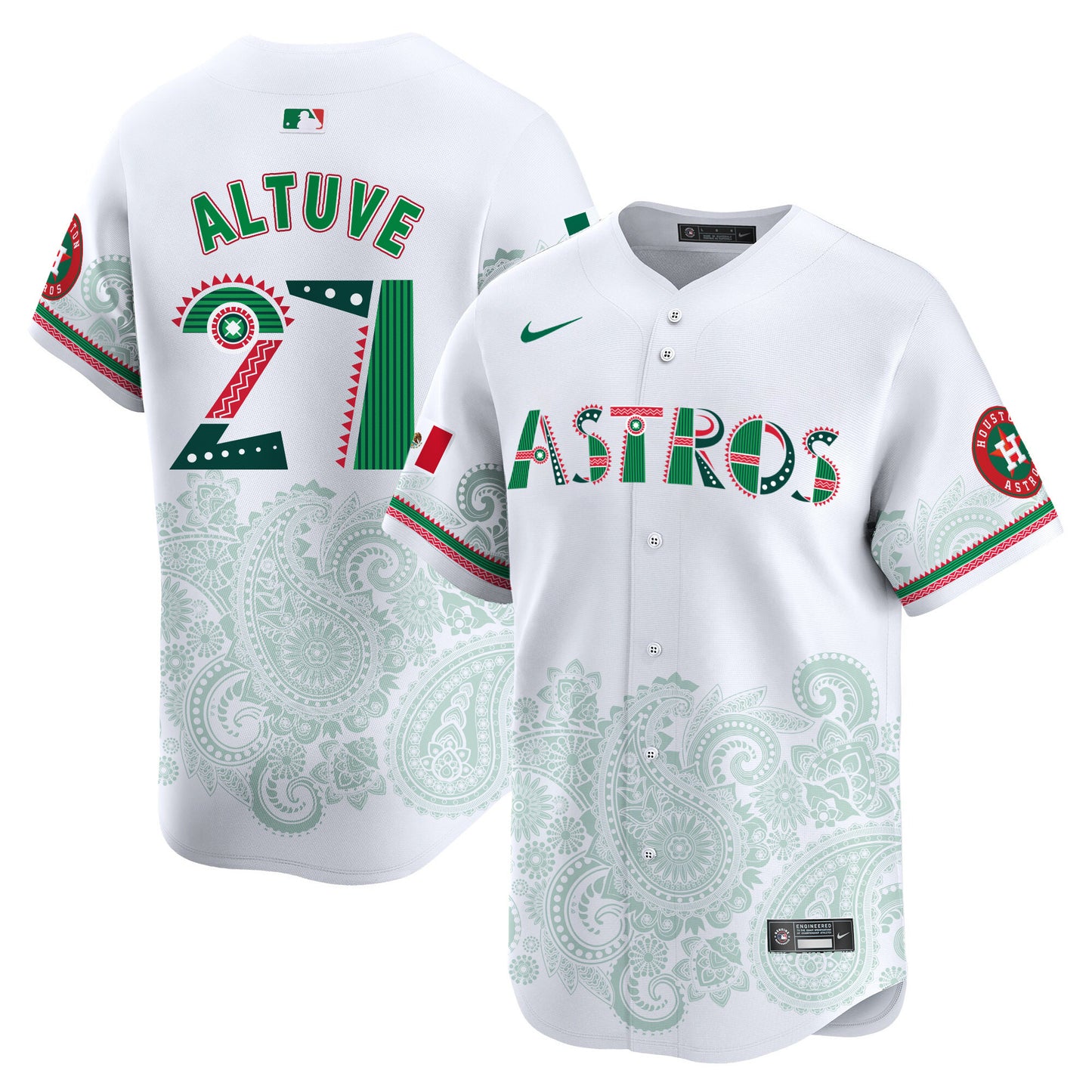 Astros Paisley Mexico Vapor Premier Limited Jersey V2- Printed