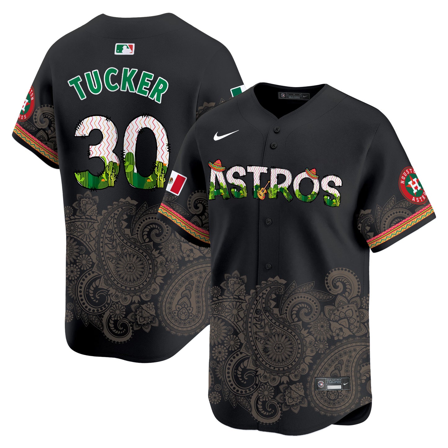 Astros Paisley Mexico Vapor Premier Limited Jersey V4 - Printed