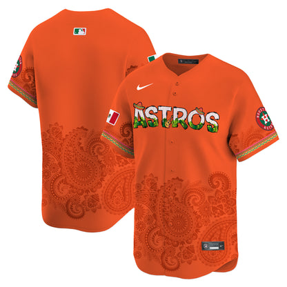 Astros Paisley Mexico Vapor Premier Limited Jersey V4 - Printed