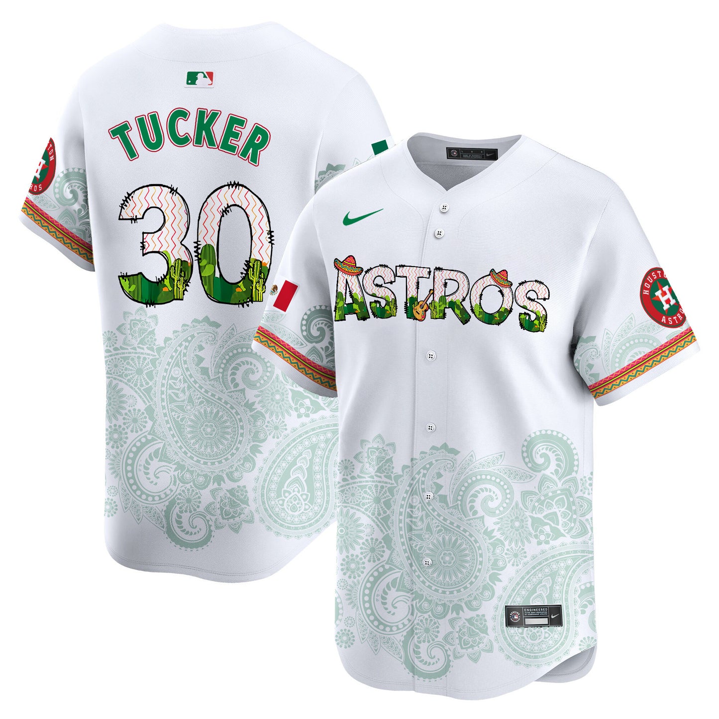 Astros Paisley Mexico Vapor Premier Limited Jersey V4 - Printed