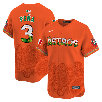 Astros Paisley Mexico Vapor Premier Limited Jersey V4 - Printed