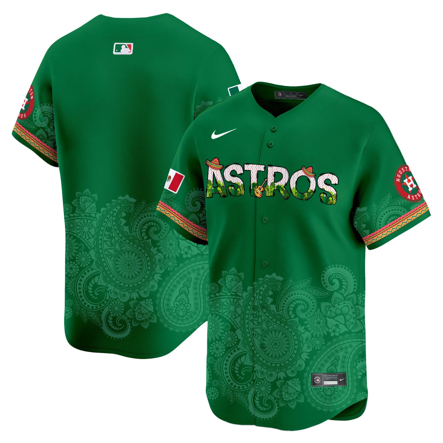 Astros Paisley Mexico Vapor Premier Limited Jersey V4 - Printed