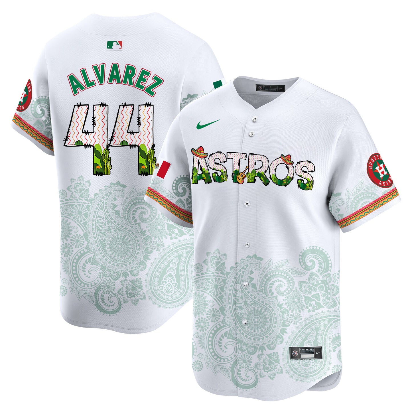 Astros Paisley Mexico Vapor Premier Limited Jersey V4 - Printed