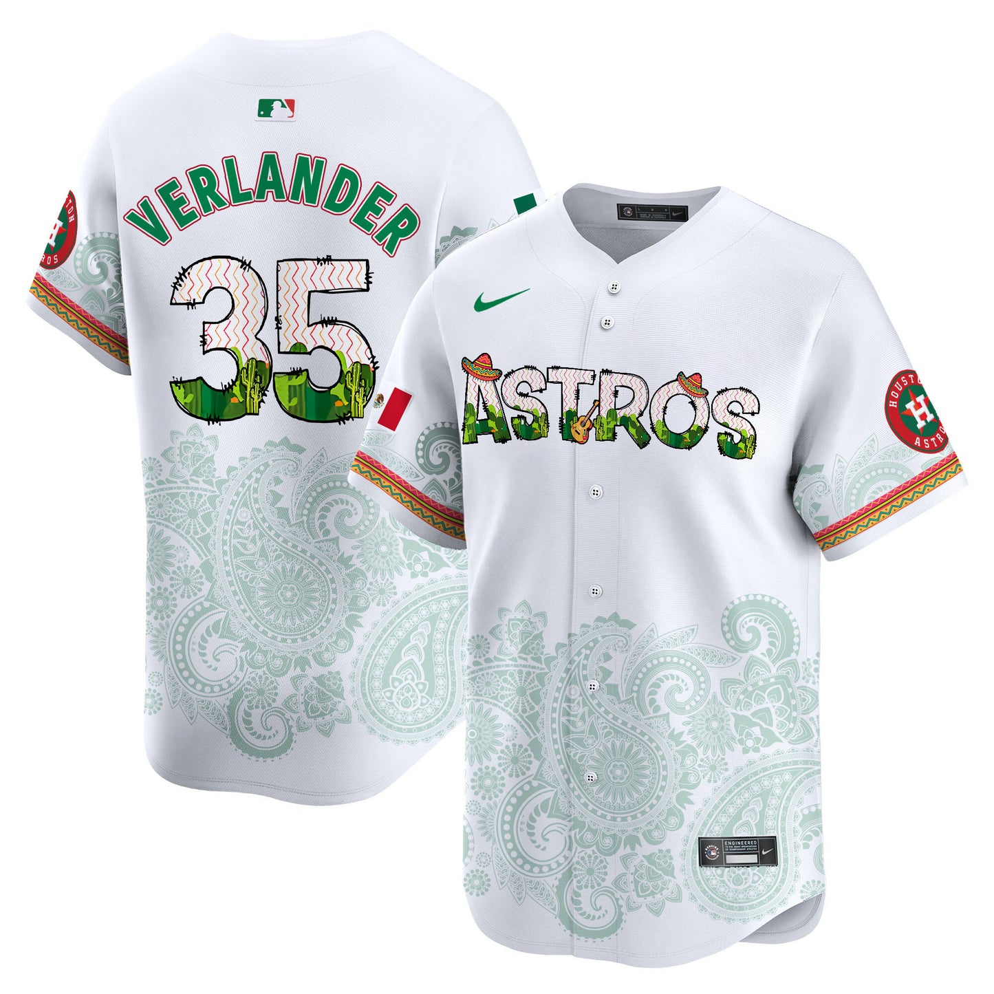 Astros Paisley Mexico Vapor Premier Limited Jersey V4 - Printed