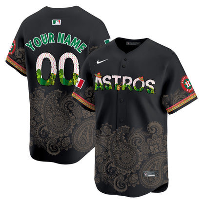 Astros Paisley Mexico Vapor Premier Limited Custom Jersey V4 - Printed