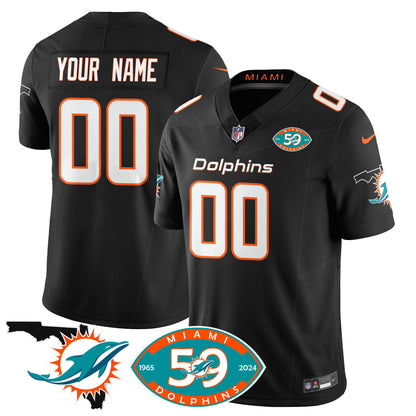 Custom Dolphins 1965-2024 - The Dolphins Jersey - All Stitched