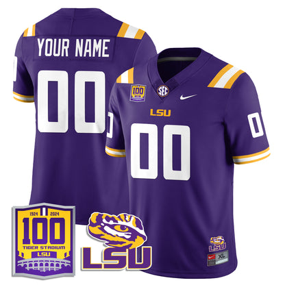 Custom LSU Football 2024 Vapor Jersey - 100th Tigers Stadium - All Stitched