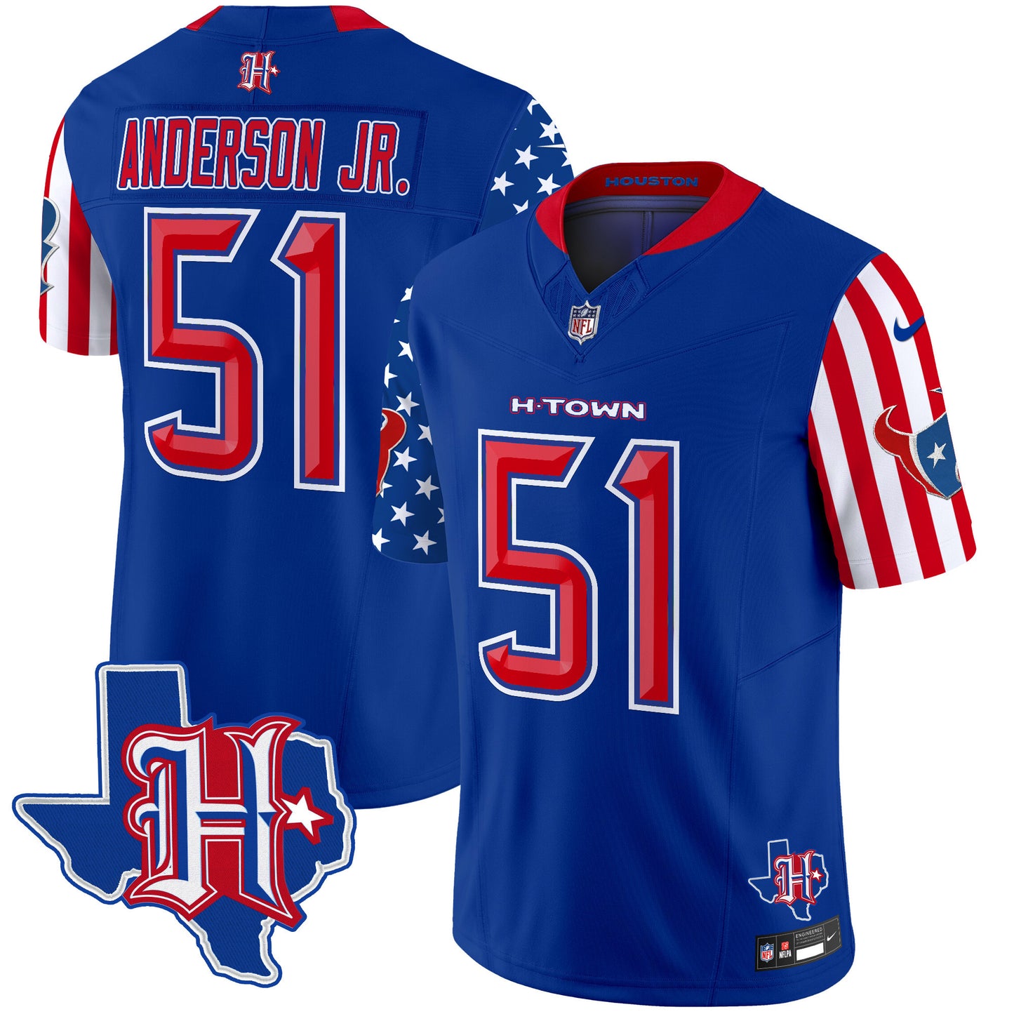 Houston Texans American Style Vapor Limited Jersey - All Stitched