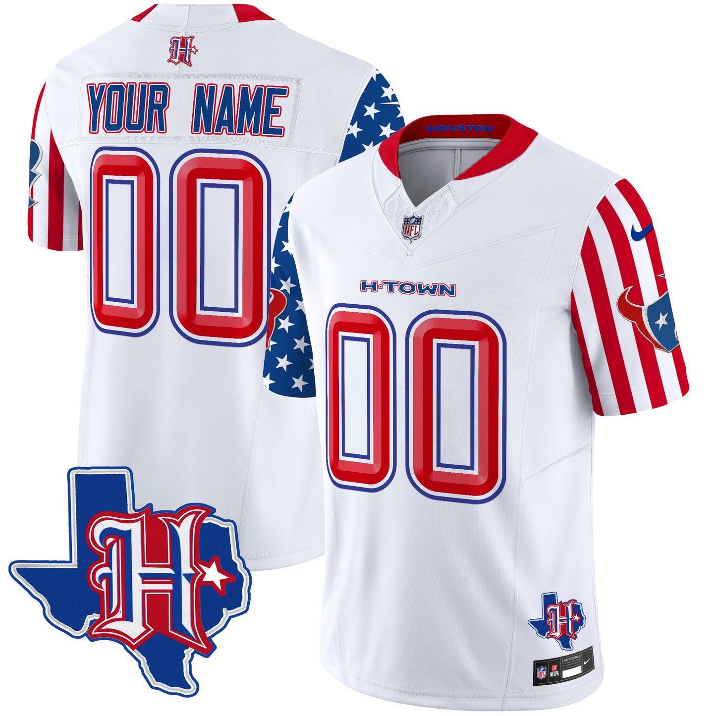 Houston Texans American Style Vapor Limited Custom Jersey - All Stitched